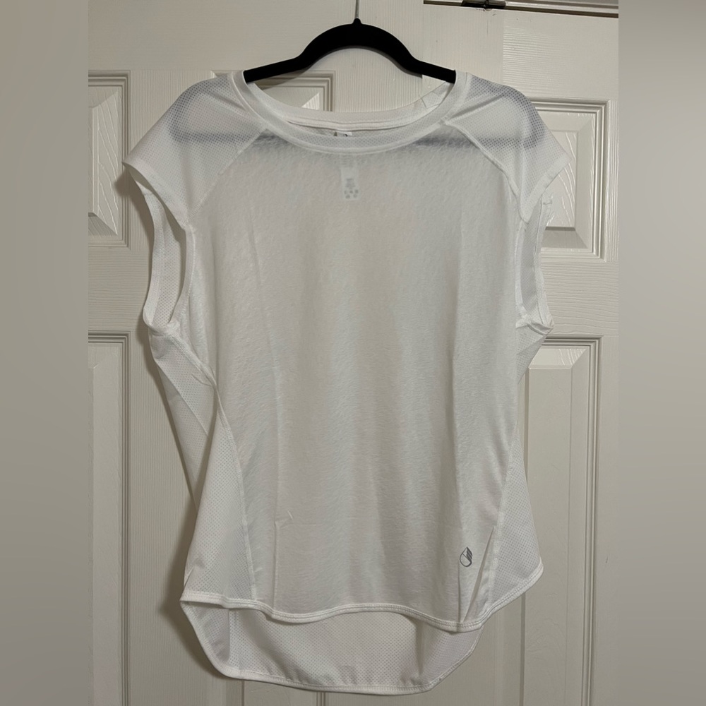 White breathable athletic t-shirt